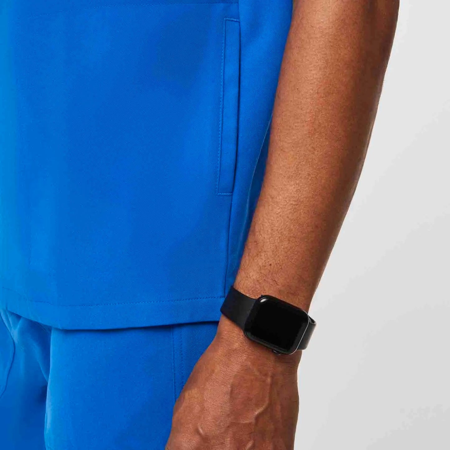 Men's Three-Pocket Scrub Top - Royal Blue