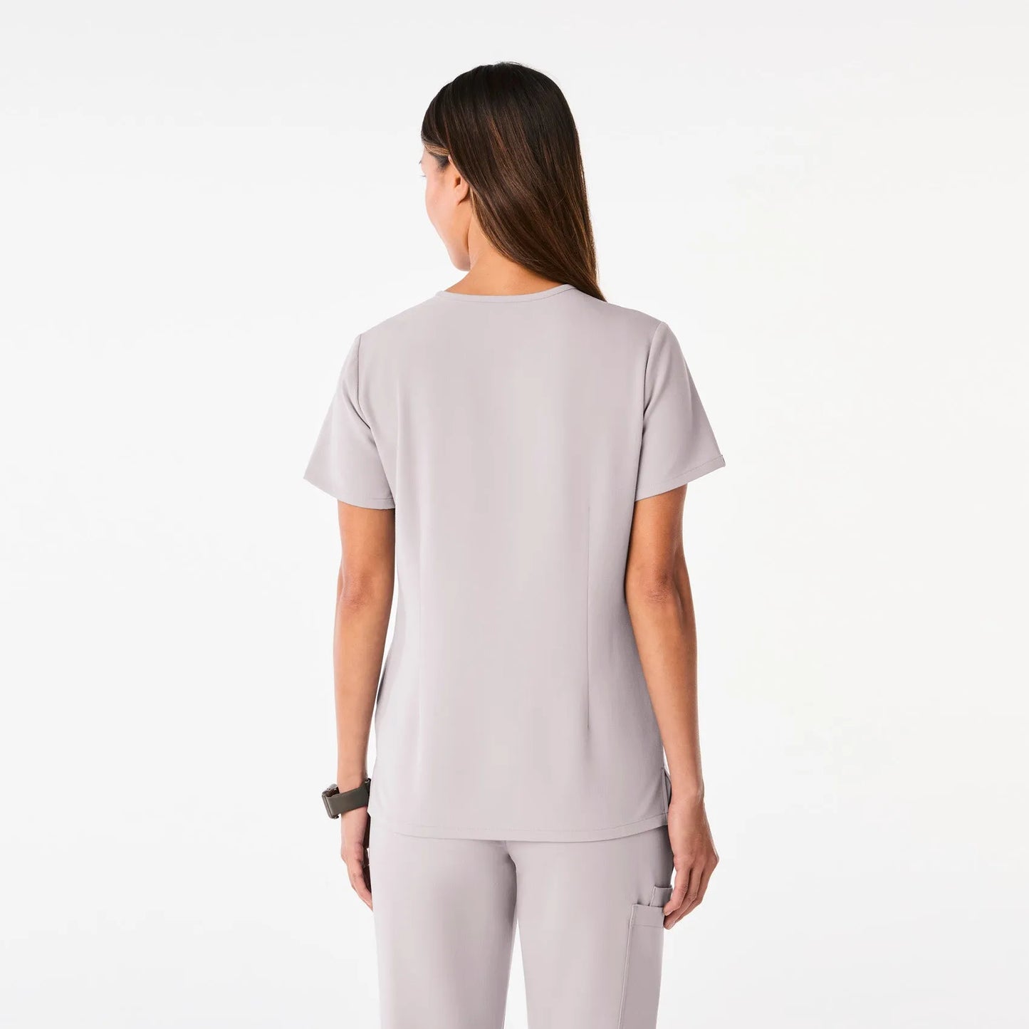 Women's Three-Pocket Scrub Top - Slate