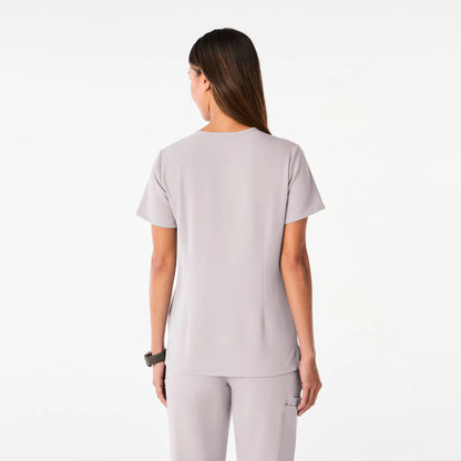 Women's Three-Pocket Scrub Top - Slate