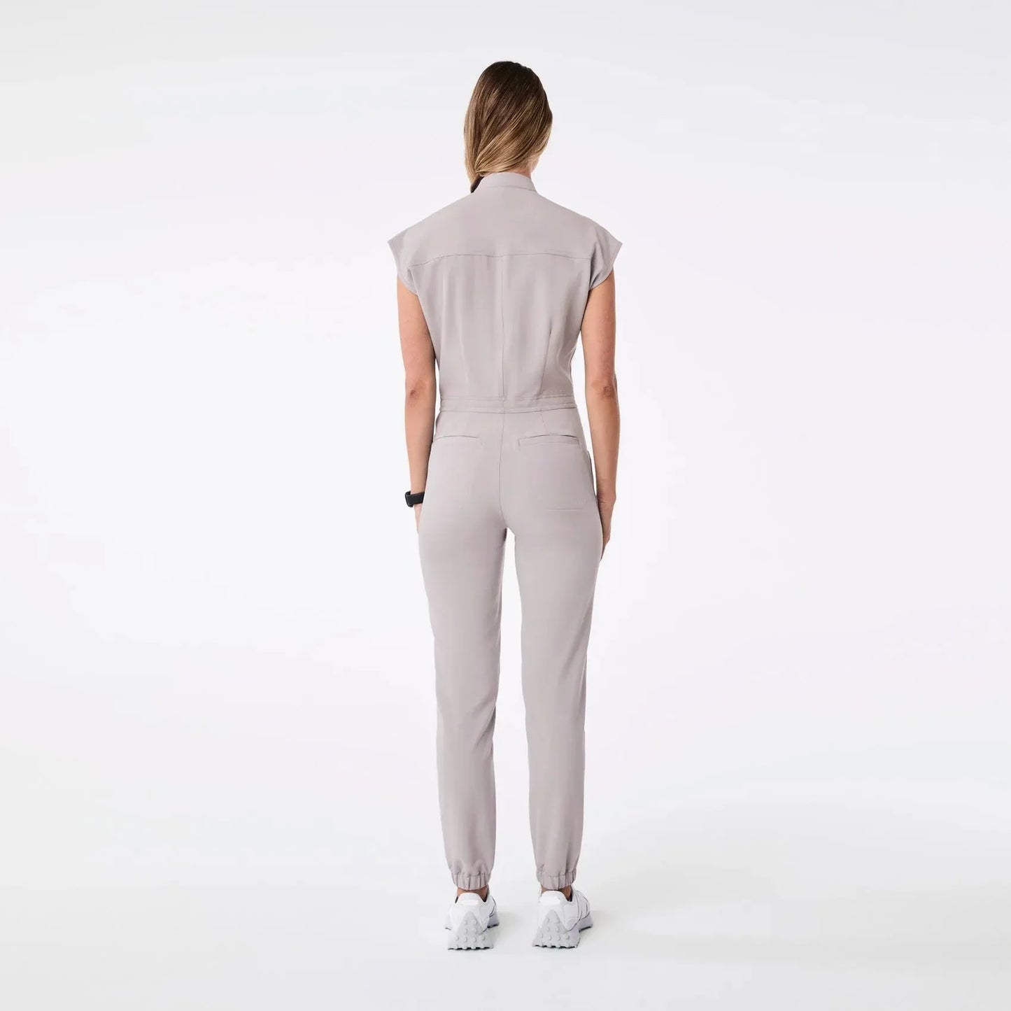 Women's Cargo ScrubJumpsuit - Slate