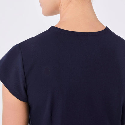 Women's  Slim Peplum Scrub Top - Navy
