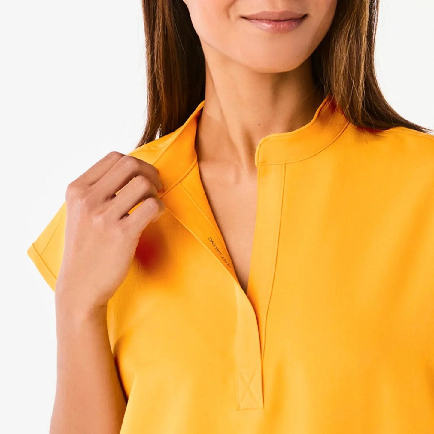 Women's Oversized Scrub Top- Emergency Yellow