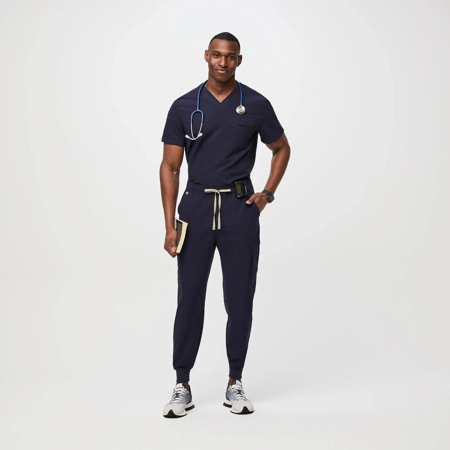 Men's Cargo Utility Jogger Scrub Pants - Navy