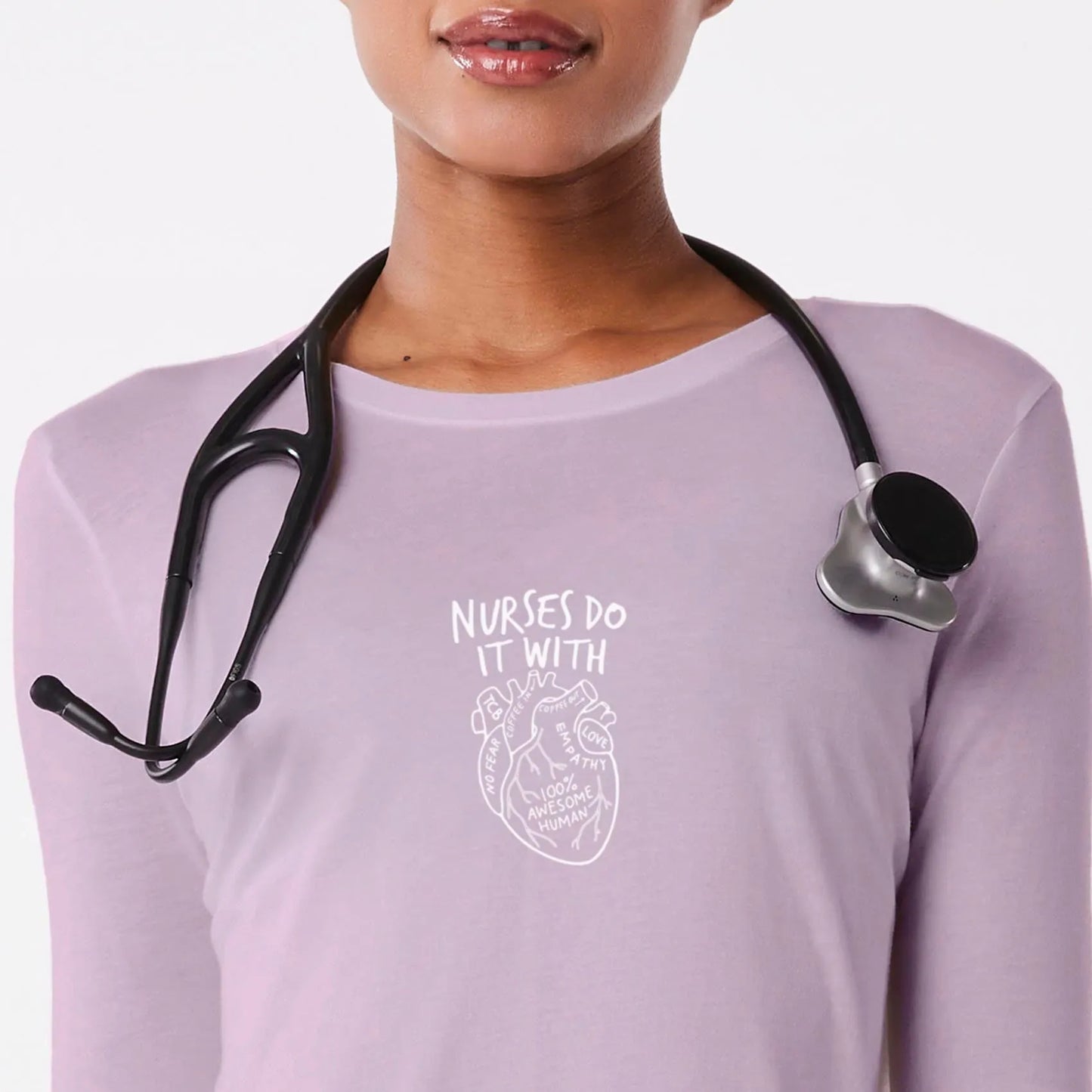 Women's Heart Supersoft Longsleeve Underscrub - Lavender Haze