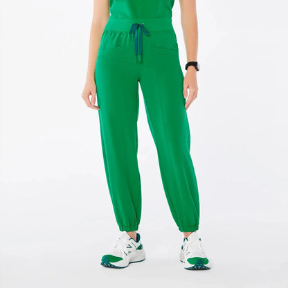 Women's High Waisted Relaxed Jogger Scrub Pants - Evergreen