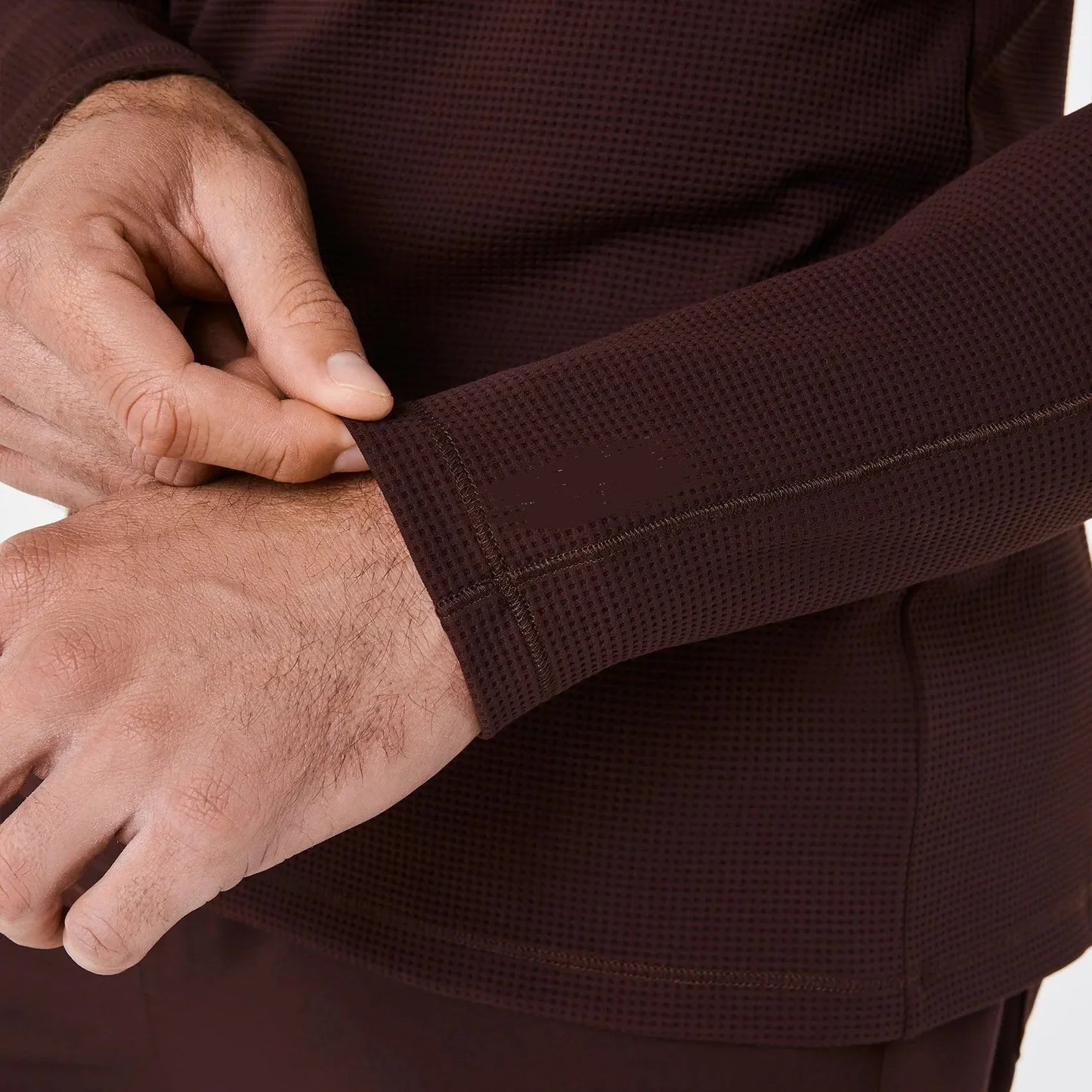 Men's Waffle Longsleeve Underscrub - Espresso
