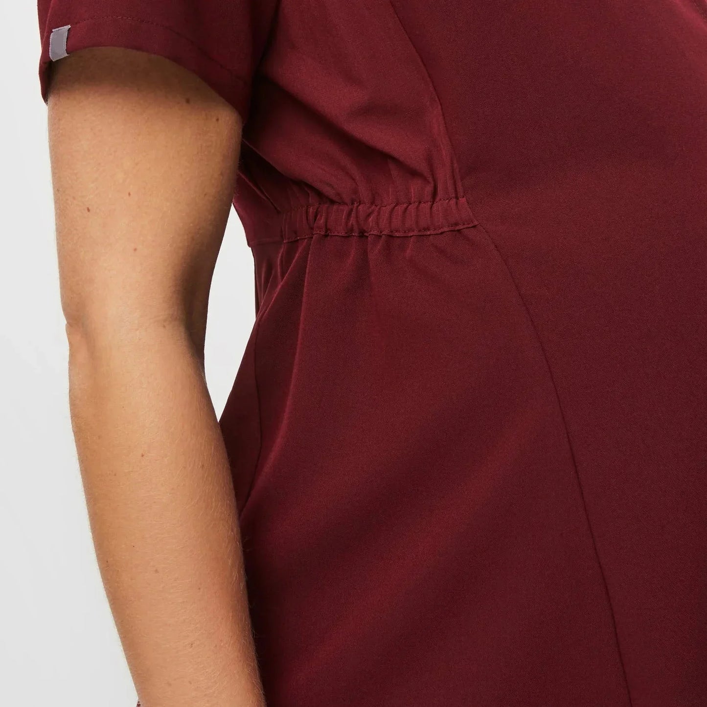 Women's Maternity Scrub Top - Burgundy