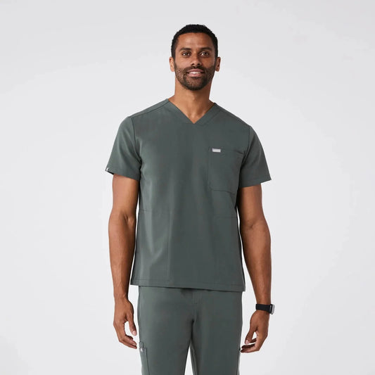 Men's  Three-Pocket Scrub Top - Bonsai