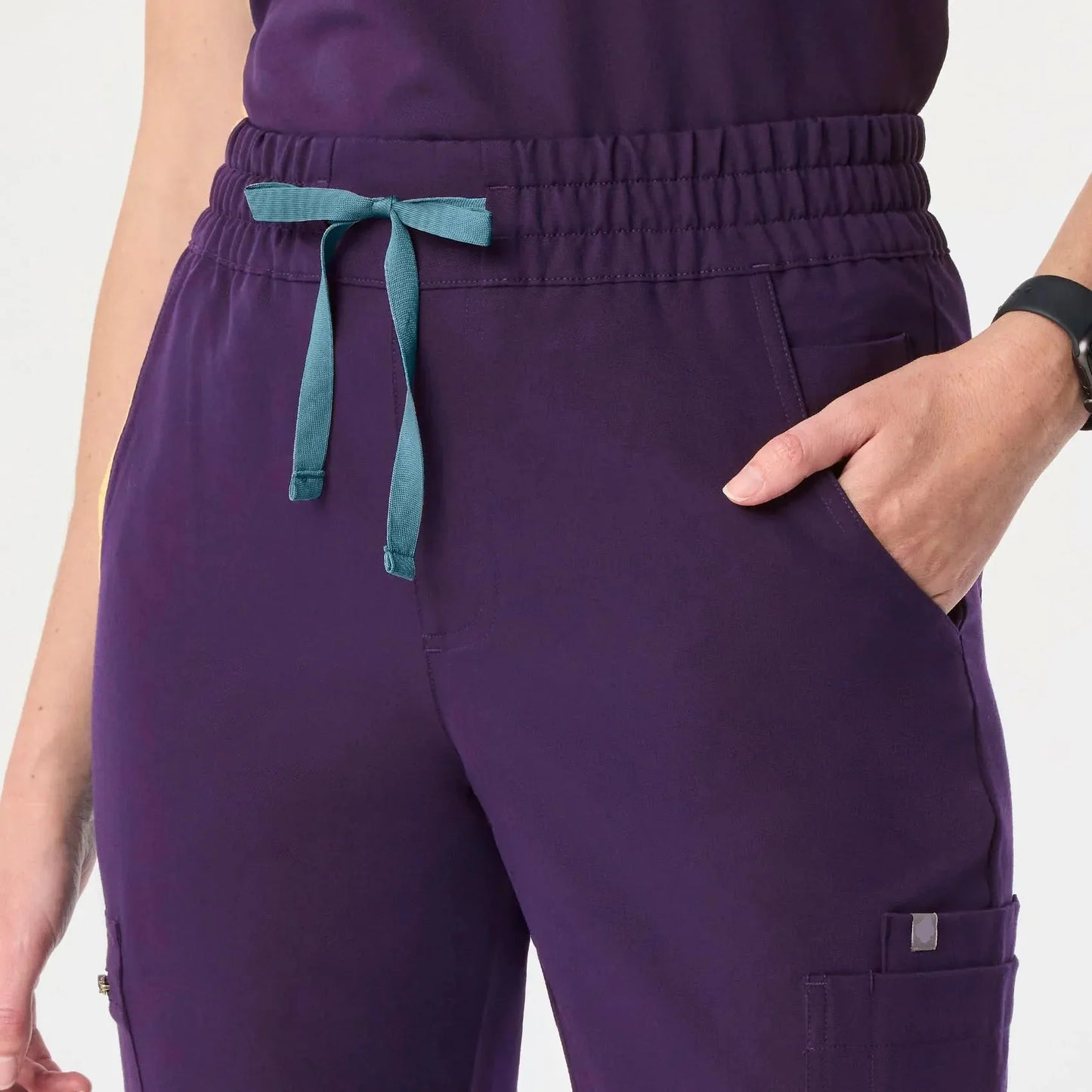 Women's High Waisted Scrub Pants - Purple Jam