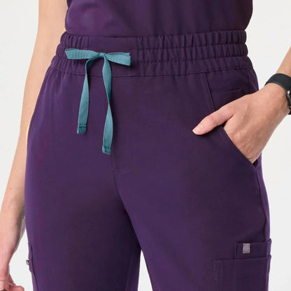 Women's High Waisted Scrub Pants - Purple Jam