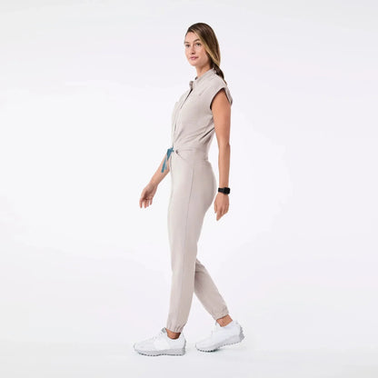 Women's Cargo ScrubJumpsuit - Slate