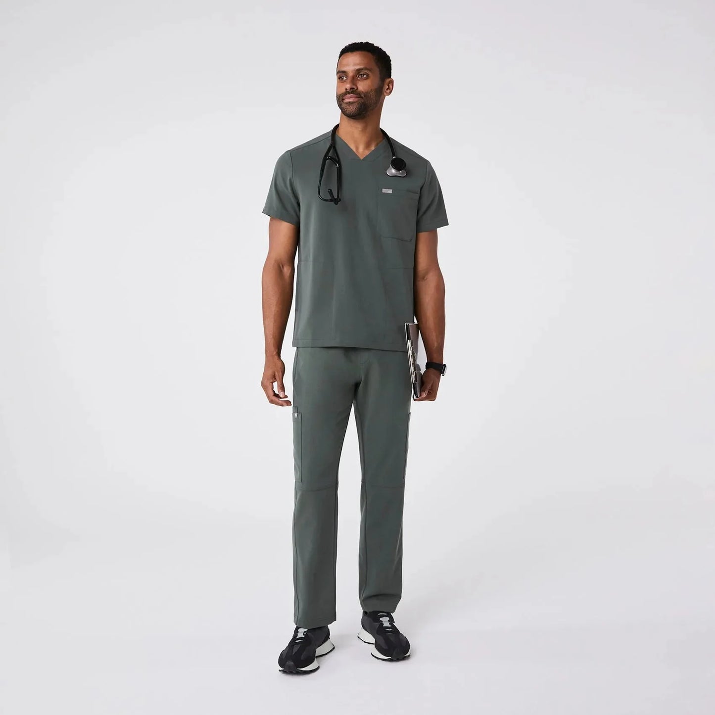 Men's  Three-Pocket Scrub Top - Bonsai