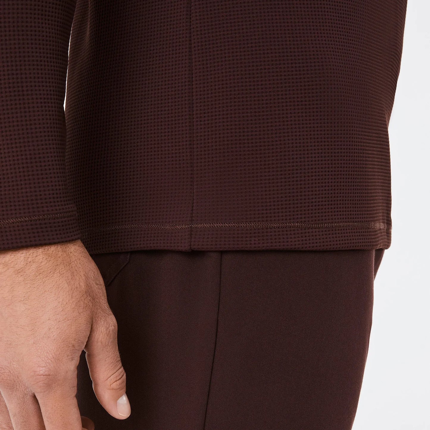 Men's Waffle Longsleeve Underscrub - Espresso