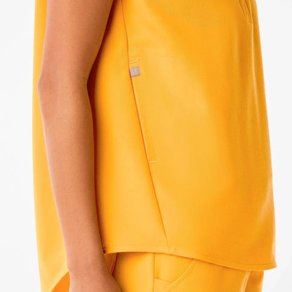 Women's Oversized Scrub Top- Emergency Yellow