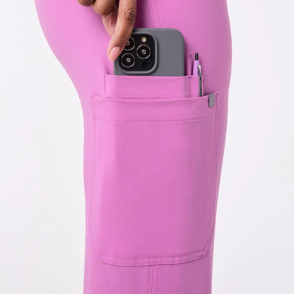 Women's Cargo Scrub Pants- Pink Cloud
