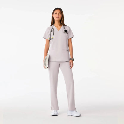 Women's Three-Pocket Scrub Top - Slate