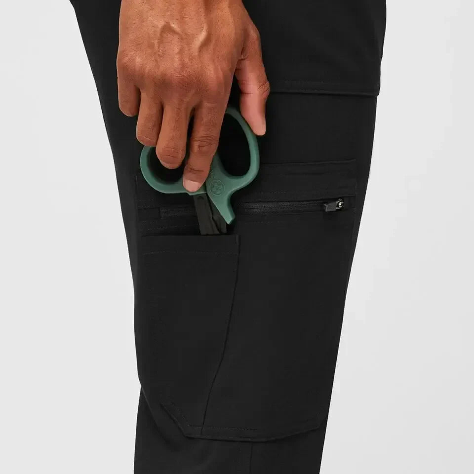 Men's Cairo Cargo Scrub Pants - Black