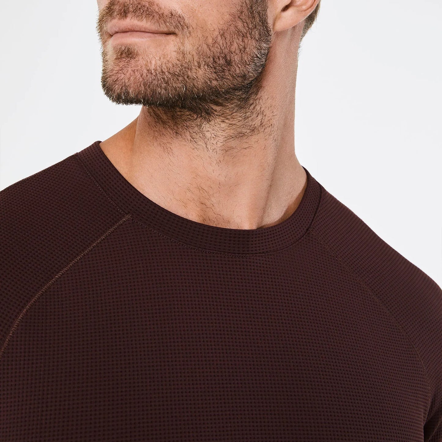 Men's Waffle Longsleeve Underscrub - Espresso