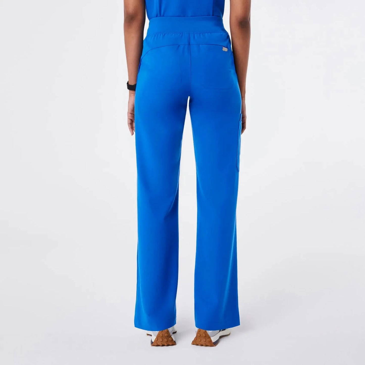 Women's High Waisted Isabel Wide Leg Scrub Pants - Royal Blue