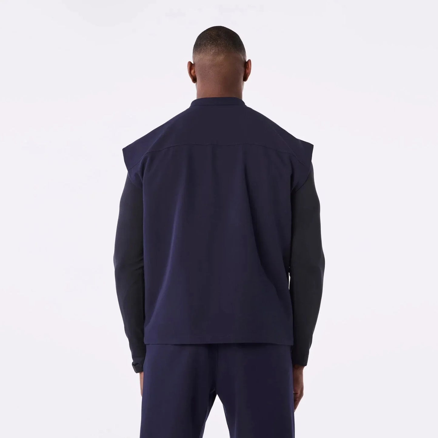 Men's Oversized Scrub Top - Navy