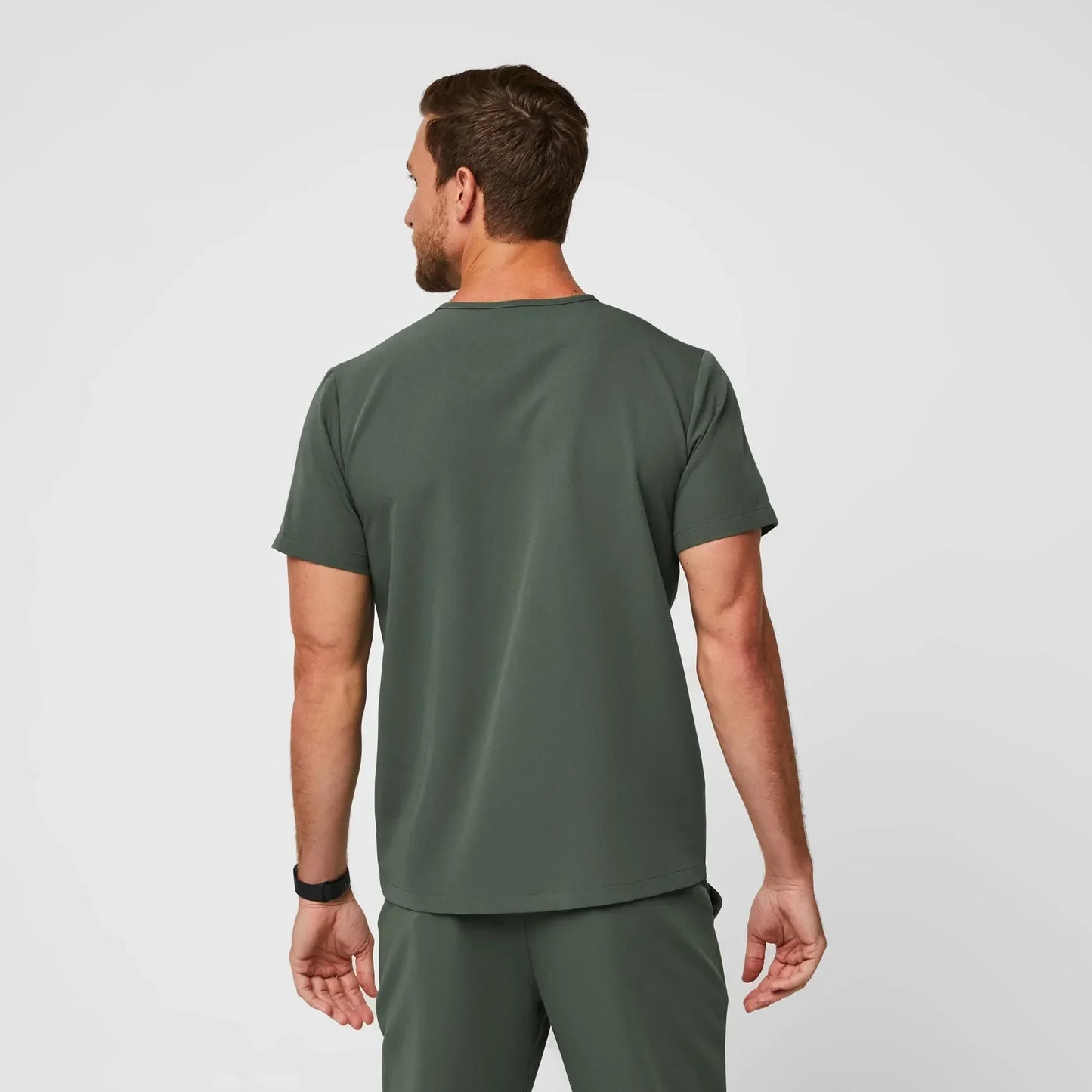 Men's  Three-Pocket Scrub Top - Moss