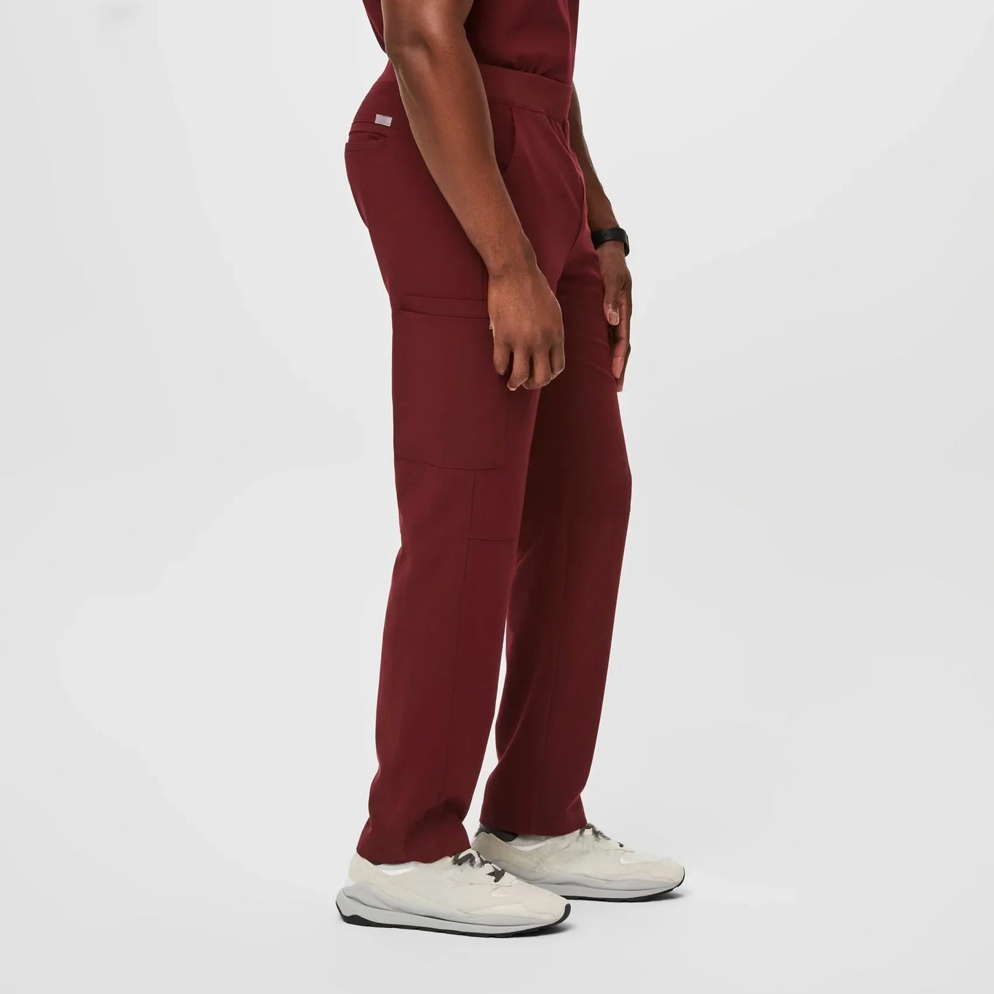 Men's Cargo Scrub Pants - Burgundy