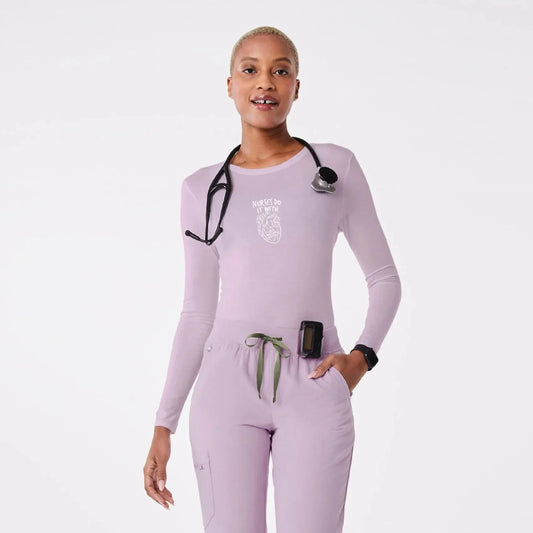 Women's Heart Supersoft Longsleeve Underscrub - Lavender Haze
