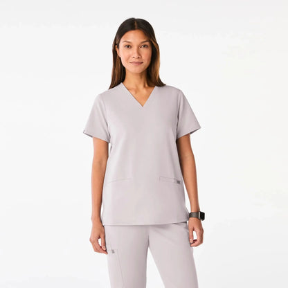 Women's Three-Pocket Scrub Top - Slate