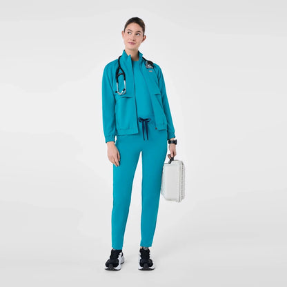Women's High Waisted Skinny Tapered Scrub Pants - Teal