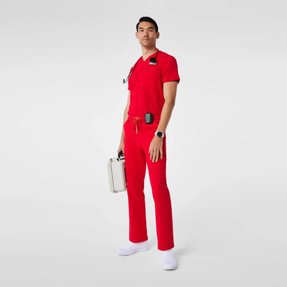 Men's Cargo Scrub Pants - Pop Red