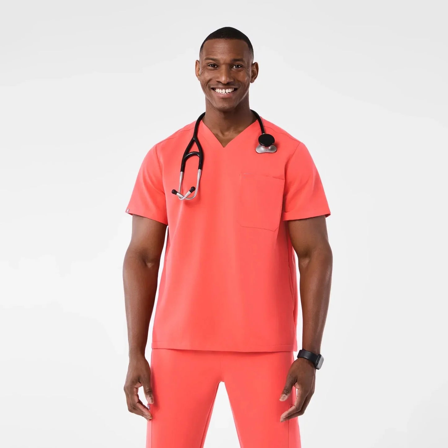 Men's Three-Pocket Scrub Top- Fireside
