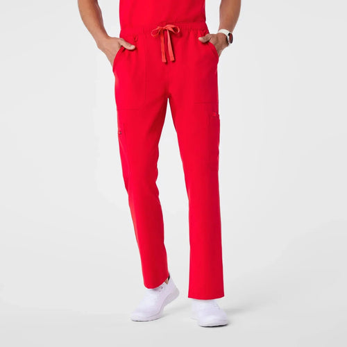 Men's Cargo Scrub Pants - Pop Red