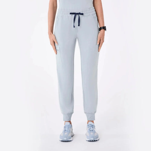 Women's High Waisted Relaxed Jogger Scrub Pants - Dusty Blue