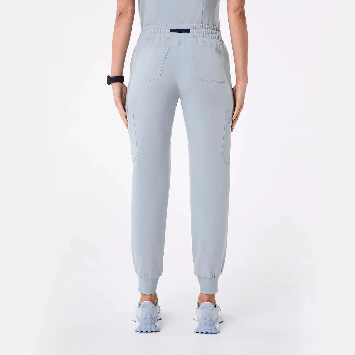 Women's High Waisted Relaxed Jogger Scrub Pants - Dusty Blue