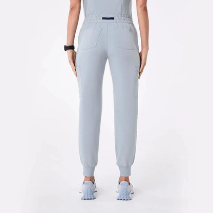 Women's High Waisted Relaxed Jogger Scrub Pants - Dusty Blue