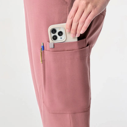 Women's High Waisted Scrub Pants - Mauve
