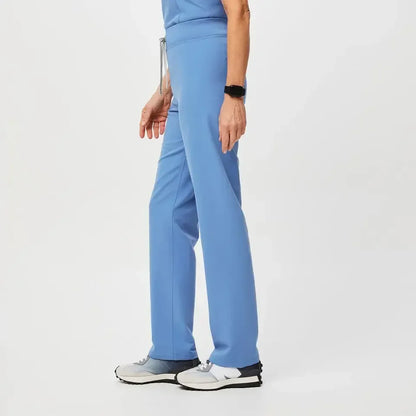 Women's High Waisted Scrub Pants - Ceil Blue