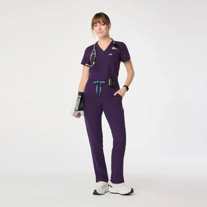 Women's High Waisted Scrub Pants - Purple Jam