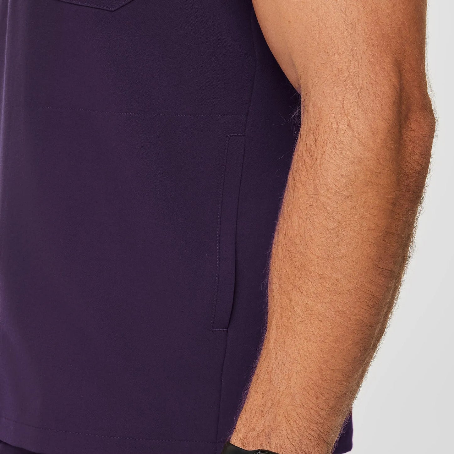 Men's Three-Pocket Scrub Top - Purple Jam