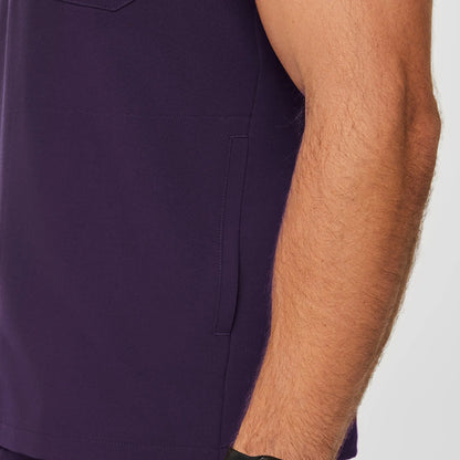 Men's Three-Pocket Scrub Top - Purple Jam