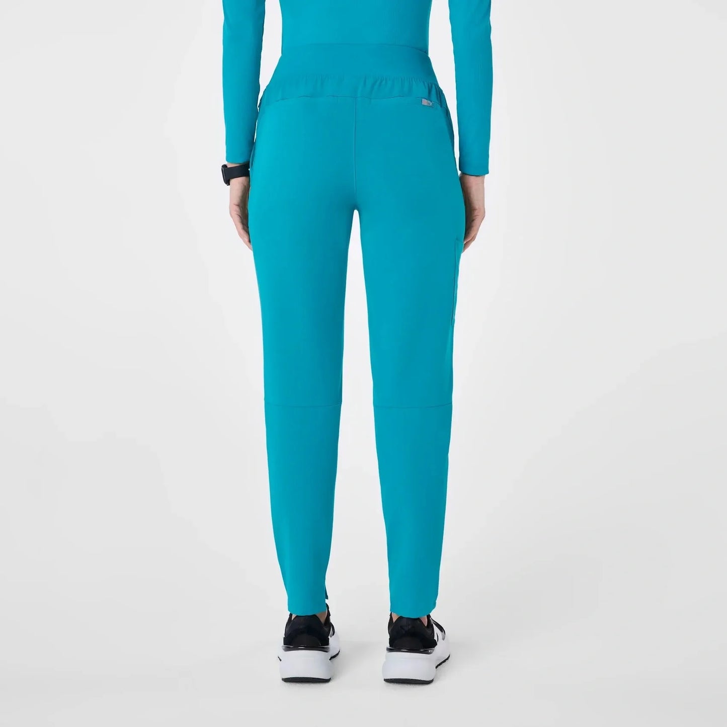 Women's High Waisted Skinny Tapered Scrub Pants - Teal