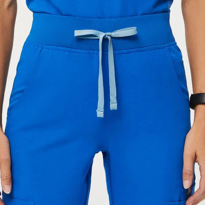 Women's High Waisted  Skinny Scrub Pants - Royal Blue