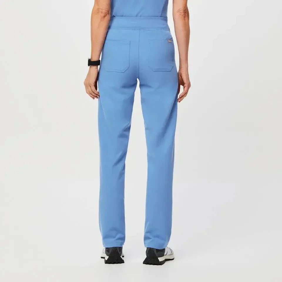 Women's High Waisted Scrub Pants - Ceil Blue