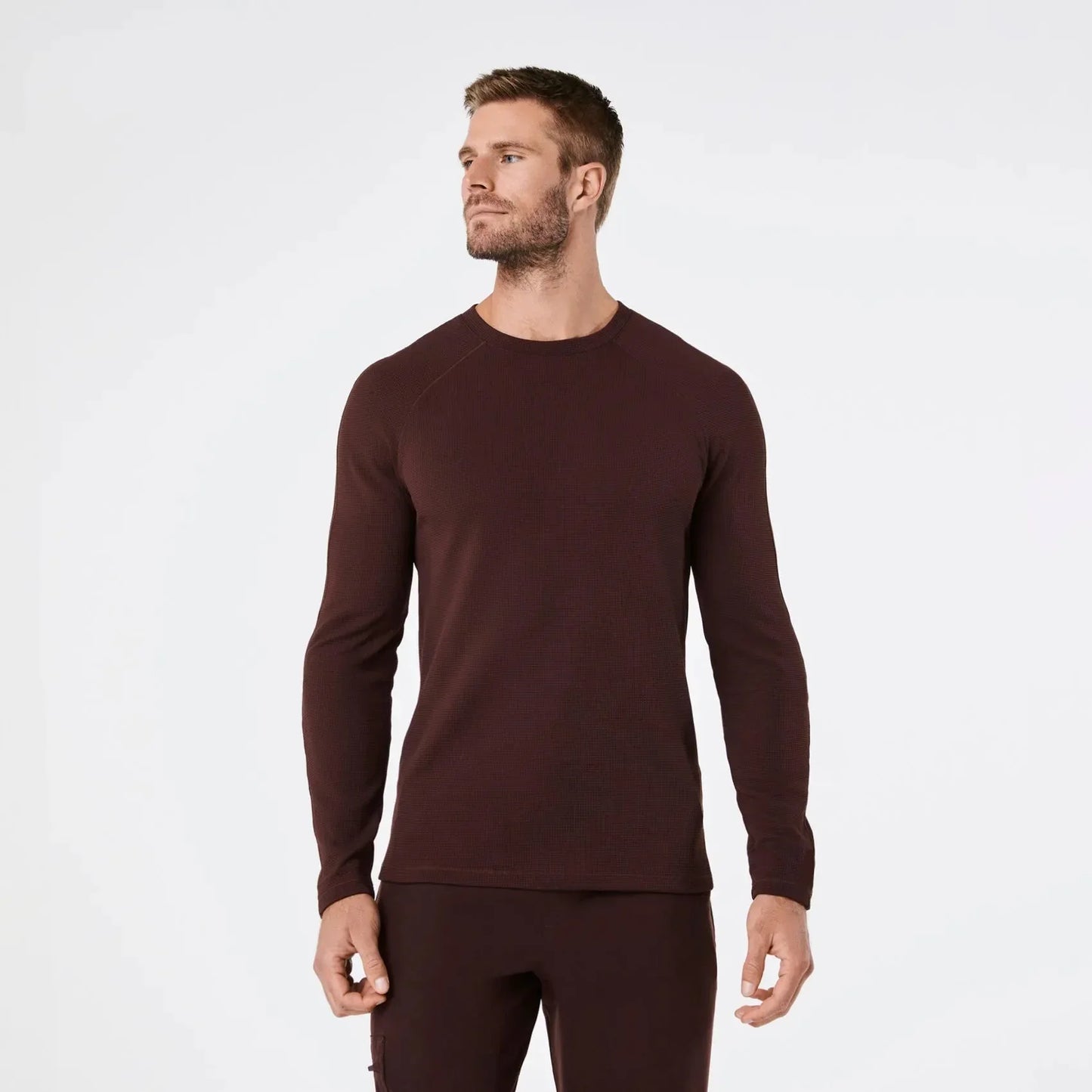 Men's Waffle Longsleeve Underscrub - Espresso