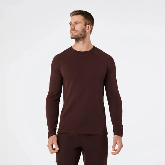 Men's Waffle Longsleeve Underscrub - Espresso