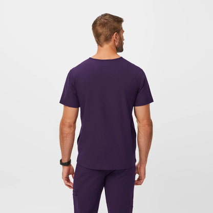 Men's Three-Pocket Scrub Top - Purple Jam