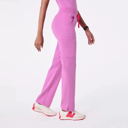 Women's Cargo Scrub Pants- Pink Cloud