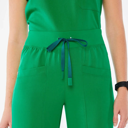 Women's High Waisted Relaxed Jogger Scrub Pants - Evergreen