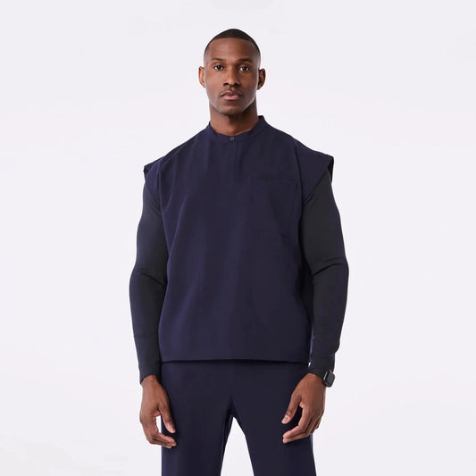 Men's Oversized Scrub Top - Navy