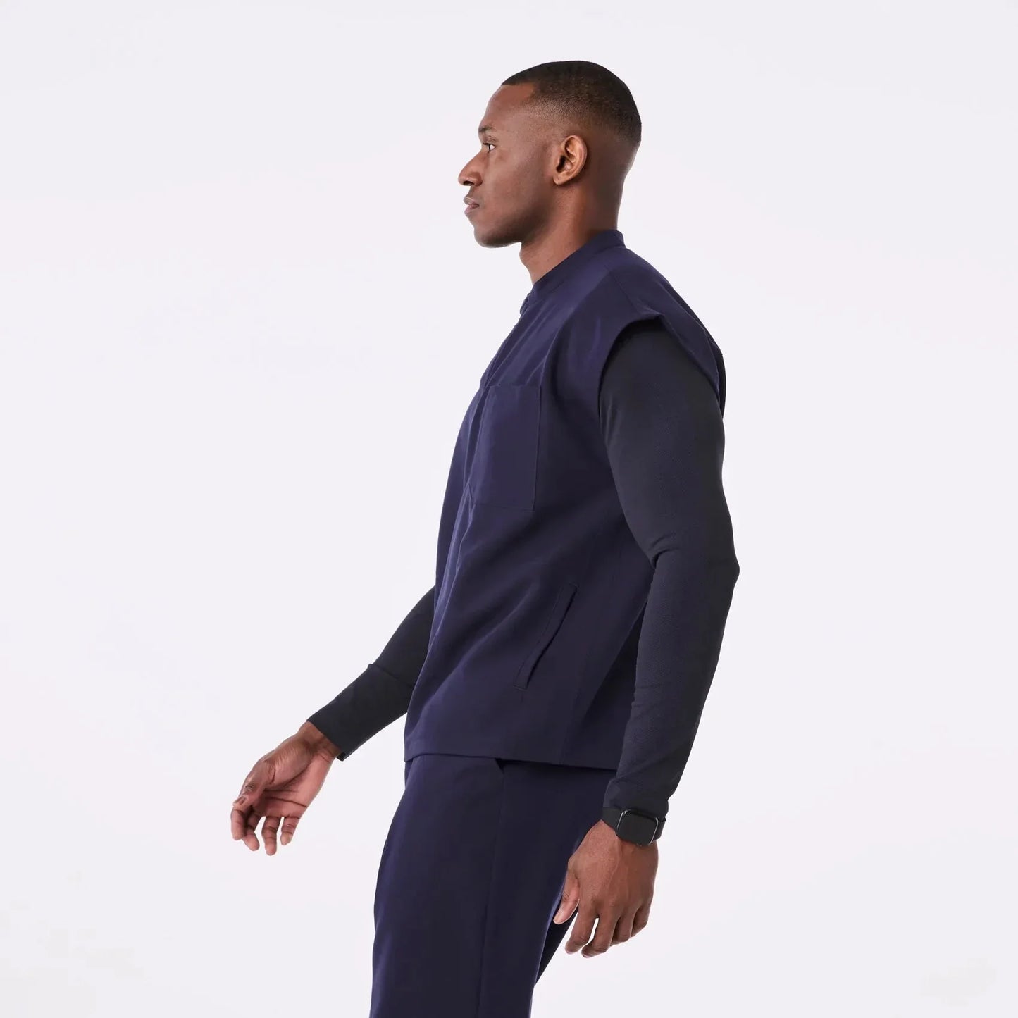 Men's Oversized Scrub Top - Navy